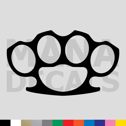 Brass knuckles vinyl die cut - vinyl,