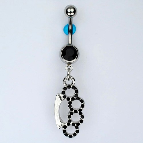 Brass knuckles dangle - brass, belly
