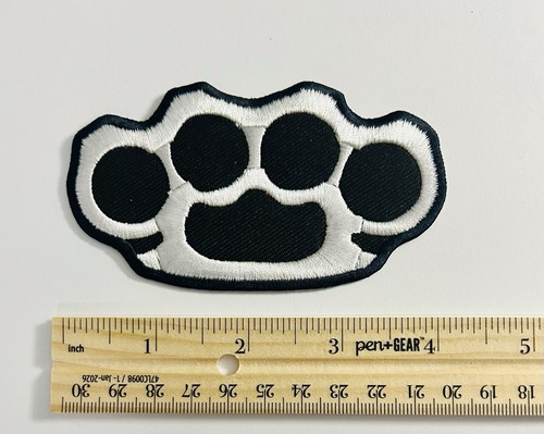 Brass knuckles iron patch - iron, on