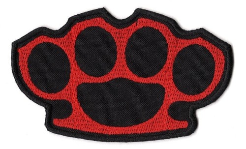 Brass knuckles patch - patch, biker