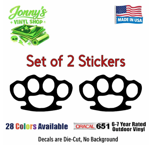 Brass knuckle decal multiple - decal,
