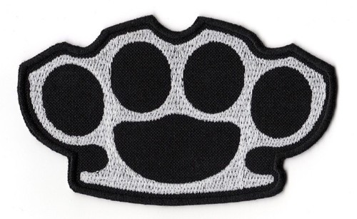 Brass knuckles patch - brass,