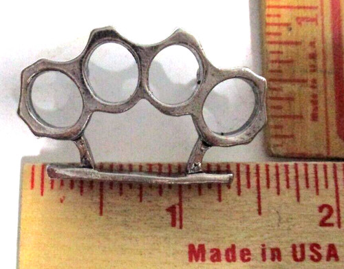 Brass knuckles pin vintage - knuckles,